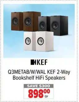 2001 Audio Video Q3METAB/W/WAL KEF 2-Way Bookshelf HiFi Speakers offer