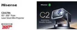 2001 Audio Video C2ULTRA 65- 300 Triple Laser Smart Mini Projector offer