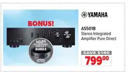 2001 Audio Video AS501B YAMAHA Stereo Integrated Amplifier Pure Direct offer