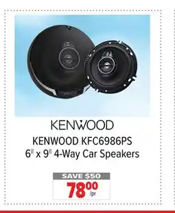 2001 Audio Video KENWOOD KFC6986PS 6 x 9 4-Way Car Speaker offer