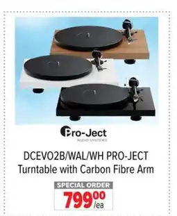 2001 Audio Video DCEVO2B/WAL/WH PRO-JECT Turntable with Carbon Fibre Arm offer