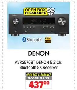 2001 Audio Video AVRS570BT DENON 5.2 Ch. Bluetooth 8K Receiver offer