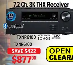 2001 Audio Video TXNR610 ONKYO 7.2 Ch. 8K THX Receiver offer