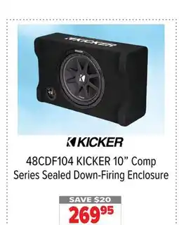 2001 Audio Video 48CDF104 KICKER 10 Comp Series Sealed Down-Firing Enclosure offer