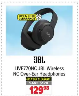 2001 Audio Video LIVE770NC JBL Wireless NC Over-Ear Headphones offer