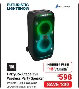 Visions Electronics JBL PartyBox Stage 320 Wireless Party Speaker offer