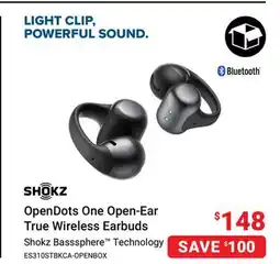 Visions Electronics Shokz OpenDots One Open-Ear True Wireless Earbuds offer