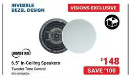 Visions Electronics SOUNDSTAGE 6.5 In-Ceiling Speakers offer