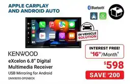 Visions Electronics KENWOOD eXcelon 6.8 Digital Multimedia Receiver offer