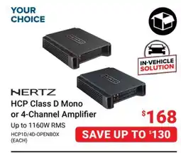 Visions Electronics HERTZ HCP Class D Mono or 4-Channel Amplifier offer