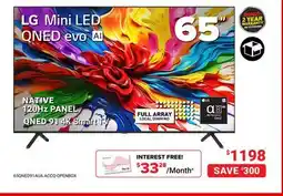 Visions Electronics LG NATIVE 120Hz PANEL QNED 91 4K Smart TV offer