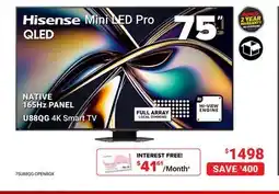 Visions Electronics Hisense Mini LED Pro QLED 75 offer
