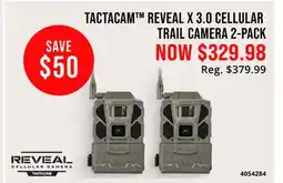 Cabela's TACTACAM REVEAL X 3.0 CELLULAR TRAIL CAMERA 2-PACK offer