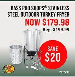 Cabela's BASS PRO SHOPS STAINLESS STEEL OUTDOOR TURKEY FRYER offer