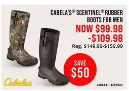 Cabela's CABELA'S SCENTINEL RUBBER BOOTS FOR MEN offer