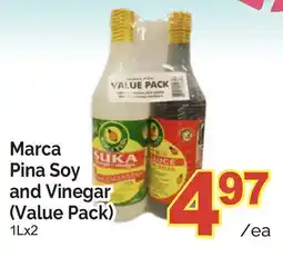 T&T Supermarket MARCA PINA SOY AND VINEGAR (VALUE PACK), 1Lx2 offer