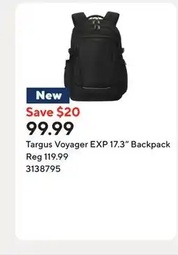 Staples Targus Voyager EXP 17.3 Backpack offer