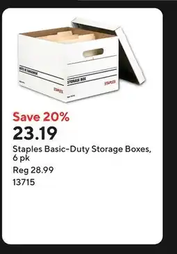 Staples Staples Basic-Duty Storage Boxes offer
