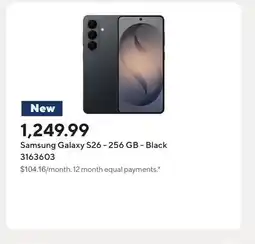 Staples Samsung Galaxy S26 - 256 GB - Black offer