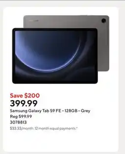 Staples Samsung Galaxy Tab S9 FE - 128GB - Grey offer