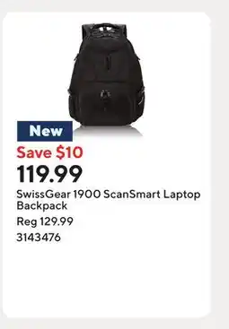 Staples SwissGear 1900 ScanSmart Laptop Backpack offer