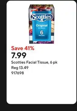 Staples Scotties Facial Tissue offer