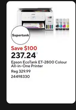 Staples Epson EcoTank ET-2800 Colour All-in-One Printer offer