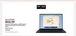 Staples Asus 18 FHD Laptop - AMD Ryzen 7 260/512GB SSD/16 GB RAM/Windows 11 Home offer