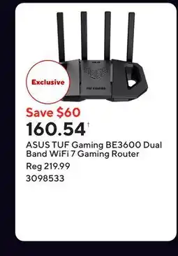 Staples ASUS TUF Gaming BE3600 Dual Band WiFi 7 Gaming Router offer