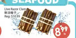 Fresh Palace Supermarket Live Razor Clam offer