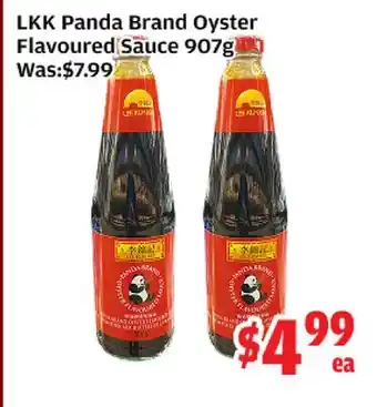 Top Food Supermarket LKK Panda Brand Oyster Flavoured Sauce offer