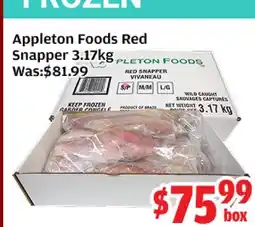 Top Food Supermarket Appleton Foods Red Snapper offer