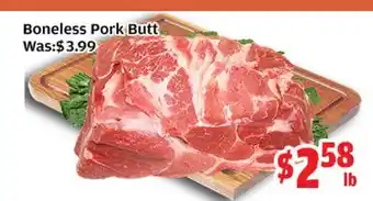 Top Food Supermarket Boneless Pork Butt offer