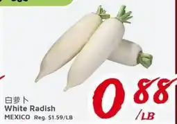 United Supermarket White Radish offer