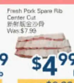 Oceans Fresh Food Market Fresh Pork Spare Rib Center Cut offer