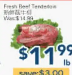 Oceans Fresh Food Market Fresh Beef Tenderloin offer