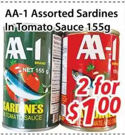 Bestco Food Mart AA-1 Assorted Sardines In Tomato Sauce offer