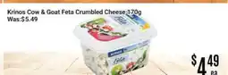 Nations Fresh Foods Krinos Cow & Goat Feta Crumbled Cheese offer