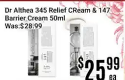 Nations Fresh Foods Dr Althea 345 Relief Cream & 147 Barrier Cream offer