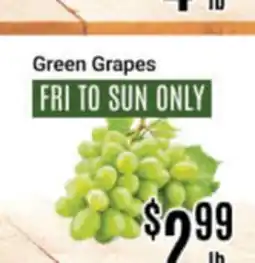 Nations Fresh Foods Green Grapes offer