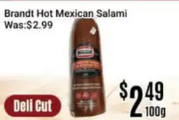 Nations Fresh Foods Brandt Hot Mexican Salami offer