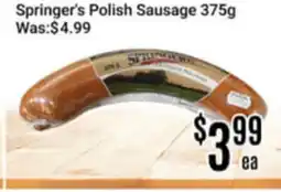 Nations Fresh Foods Springer's Polish Sausage offer