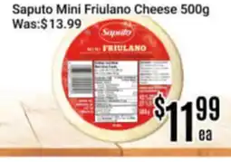 Nations Fresh Foods Saputo Mini Friulano Cheese offer