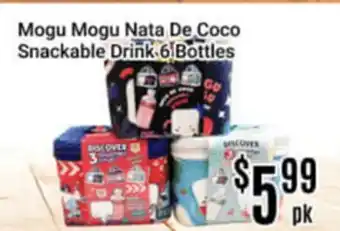 Nations Fresh Foods Mogu Mogu Nata De Coco Snackable Drink 6 Bottles offer