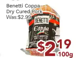 Ample Food Market Benetti Coppa Dry Cured Pork offer