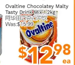 Ample Food Market Ovaltine Chocolatey Malty Tasty Drink Mix offer