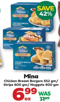 Iqbal Foods Mina Chicken Breast Burgers/ Strips/ Nuggets offer