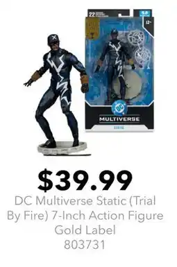 GameStop DC Multiverse Static (Trial By Fire) 7-Inch Action Figure Gold Label offer