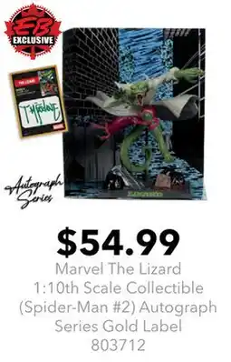 GameStop Marvel The Lizard 1:10th Scale Collectible (Spider-Man #2) Autograph Series Gold Label offer