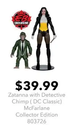GameStop Zatanna with Detective Chimp ( DC Classic) McFarlane Collector Edition offer